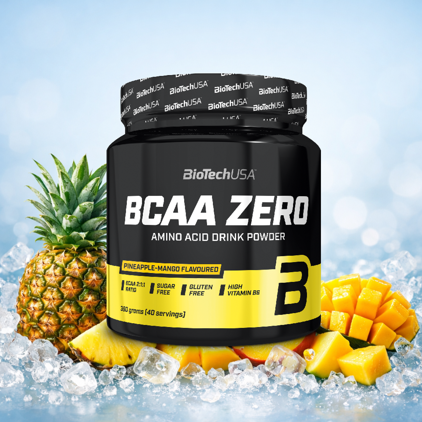 BioTechUSA BCAA ZERO Aminosäuren Pulver | Zuckerfrei, Glutenfrei & Laktosefrei