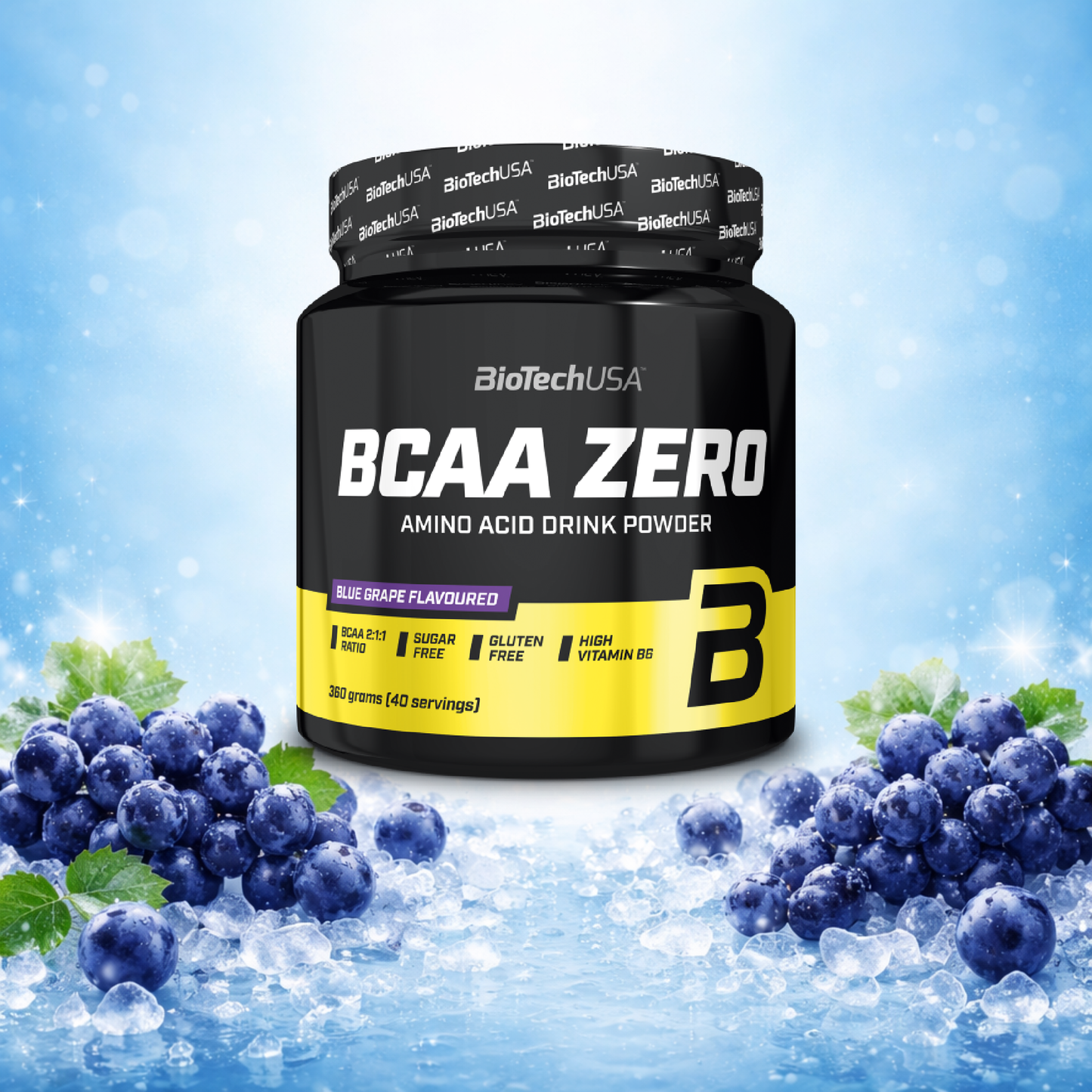 BioTechUSA BCAA ZERO Aminosäuren Pulver | Zuckerfrei, Glutenfrei & Laktosefrei
