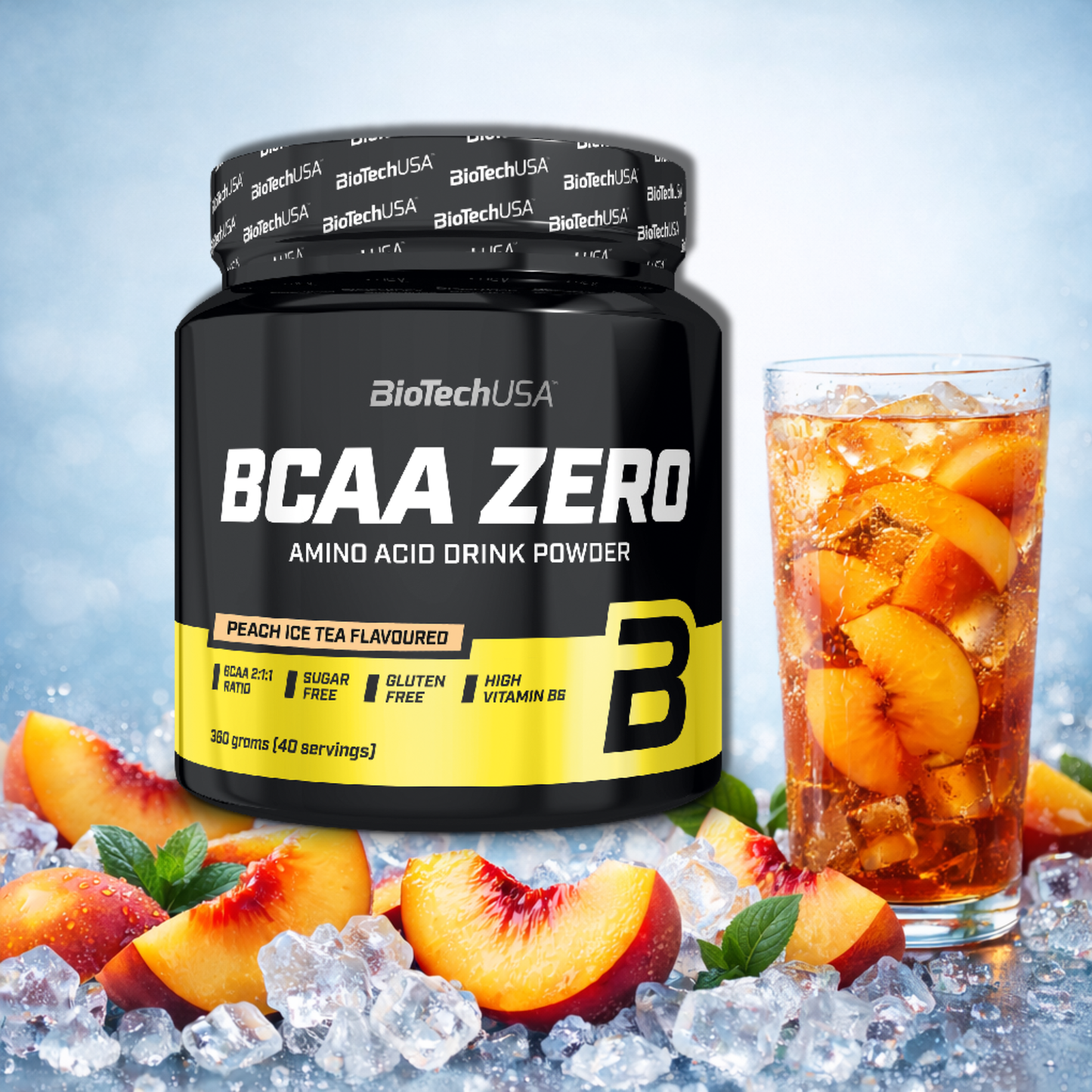 BioTechUSA BCAA ZERO Aminosäuren Pulver | Zuckerfrei, Glutenfrei & Laktosefrei
