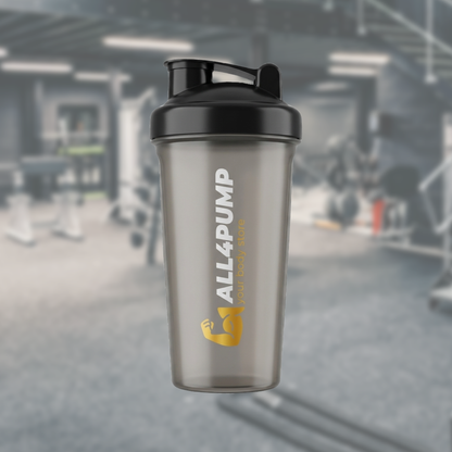 ALL4PUMP Shaker - 600ml | Transparent Black | Schadstofffrei | Sport & Fitness