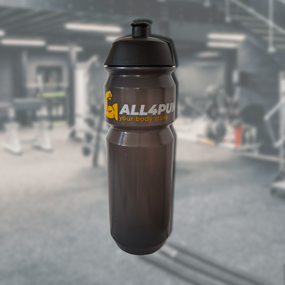 ALL4PUMP Trinkflasche - 750ml | Transparent Black | Schadstofffrei | Sport & Fitness