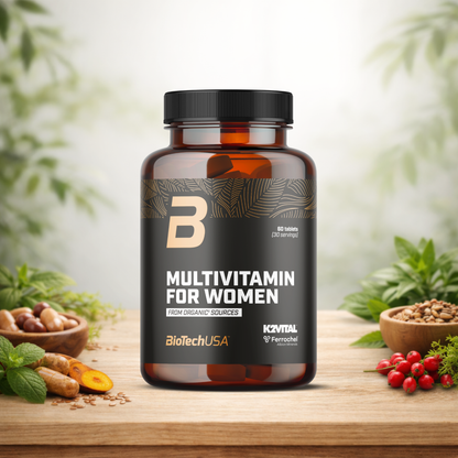 BioTechUSA Multivitamin für Frauen - organisch, 60 Tabletten | Immunsystem & Energie