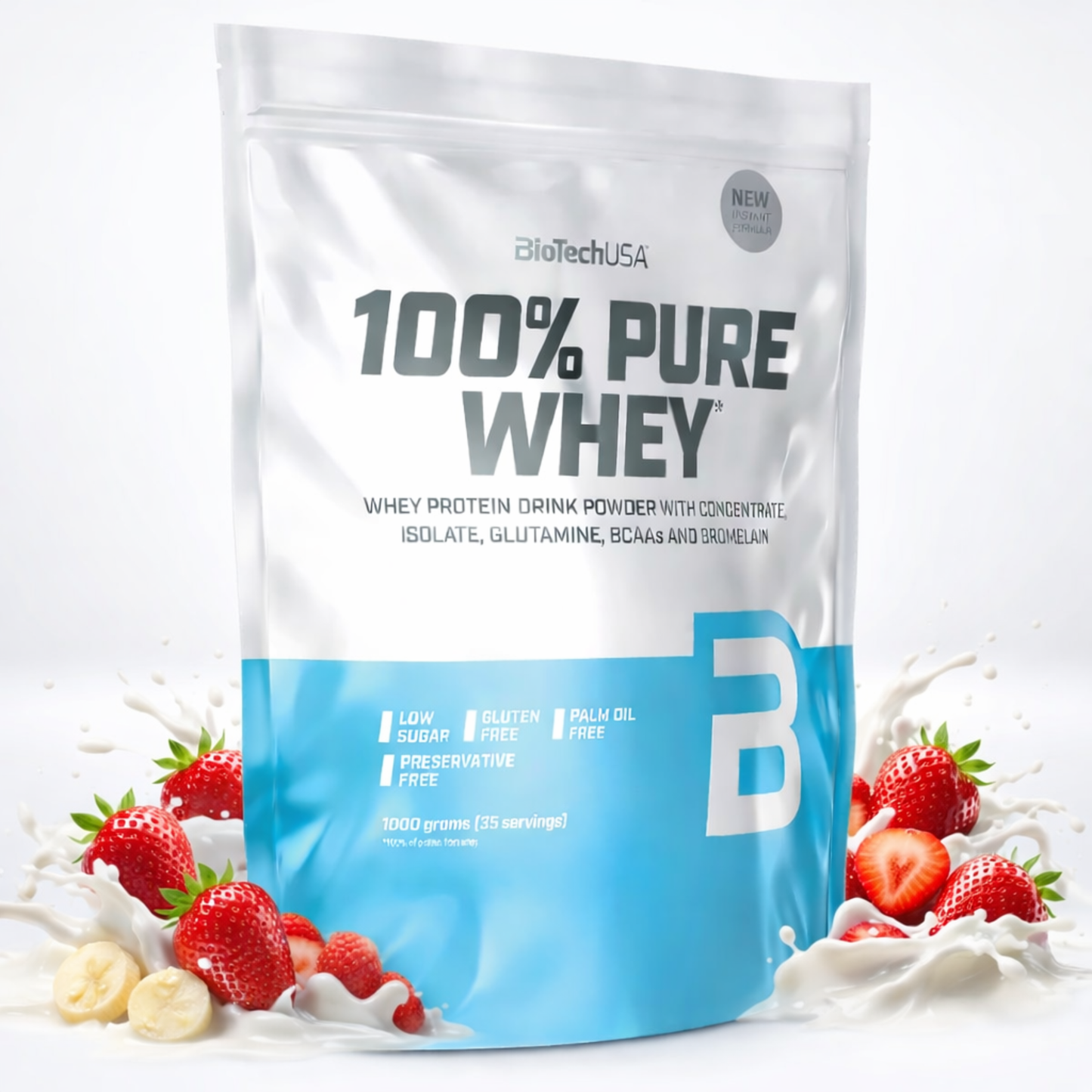BioTechUSA 100% Pure Whey - Proteinpulver mit Aminosäuren