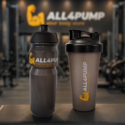 ALL4PUMP Shaker - 600ml | Transparent Black | Schadstofffrei | Sport & Fitness