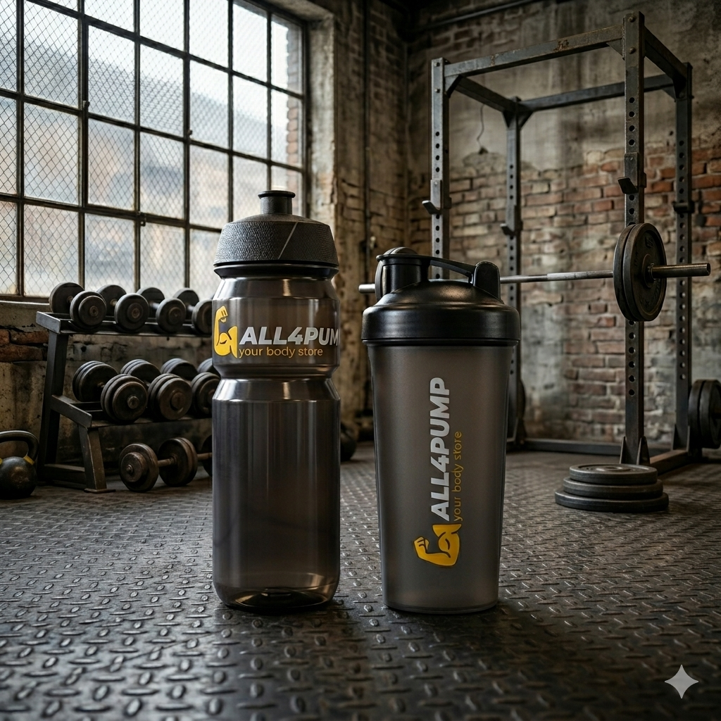ALL4PUMP Shaker - 600ml | Transparent Black | Schadstofffrei | Sport & Fitness